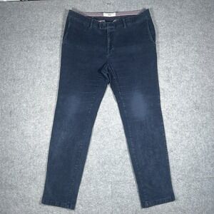 Brad Corduroy Pants Men's Size 34x32 (36x30) Blue Straight Leg Fit Relaxed